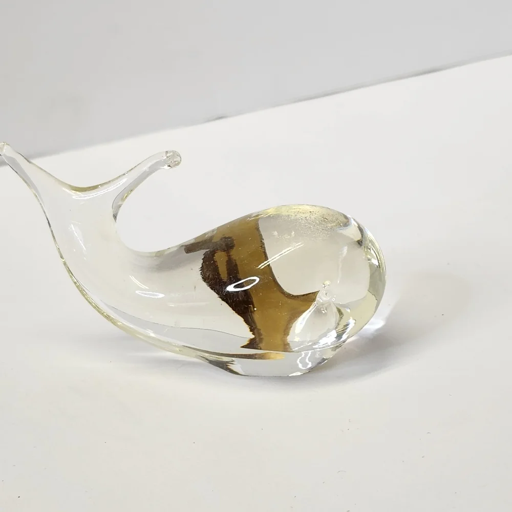 Vintage Murano Italian Blown Glass Whale Figurine Art Home Decor Collectible - Picture 3 of 10